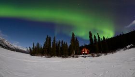 Yukon Winter Adventure | Private Lake Cabin, Multi-Day Tour, Northernlights, Adventure, Snowmobiling, Winter, Snowshoeing, Ice Fishing, Wildlife Viewing