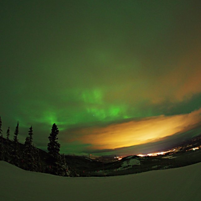 Arctic Day: Aurora Viewing at Mt Sima | evening (Dec 30, 2015)