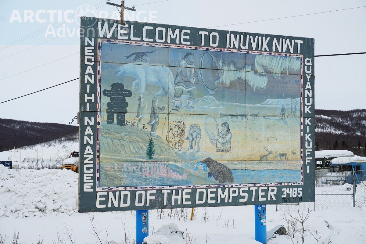 Inuvik Sign Arctic Range Adventure